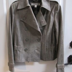new EXPRESS BROWN Moto jacket vintage look Sz L